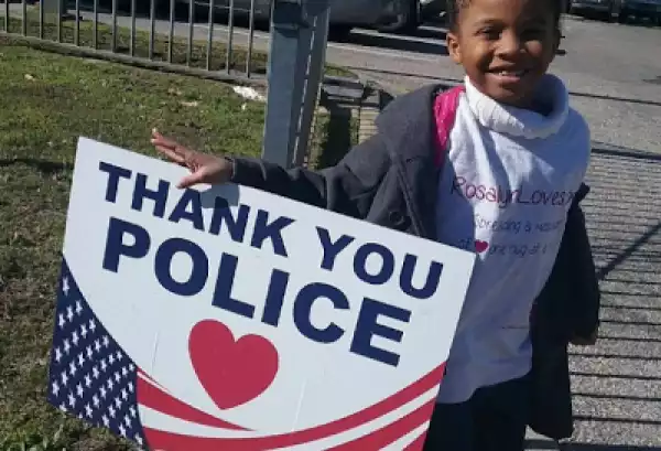 Meet Rosalyn Baldwin: The 7-year-Old Girl on a Mission to Hug Police Officers in all 50 US States